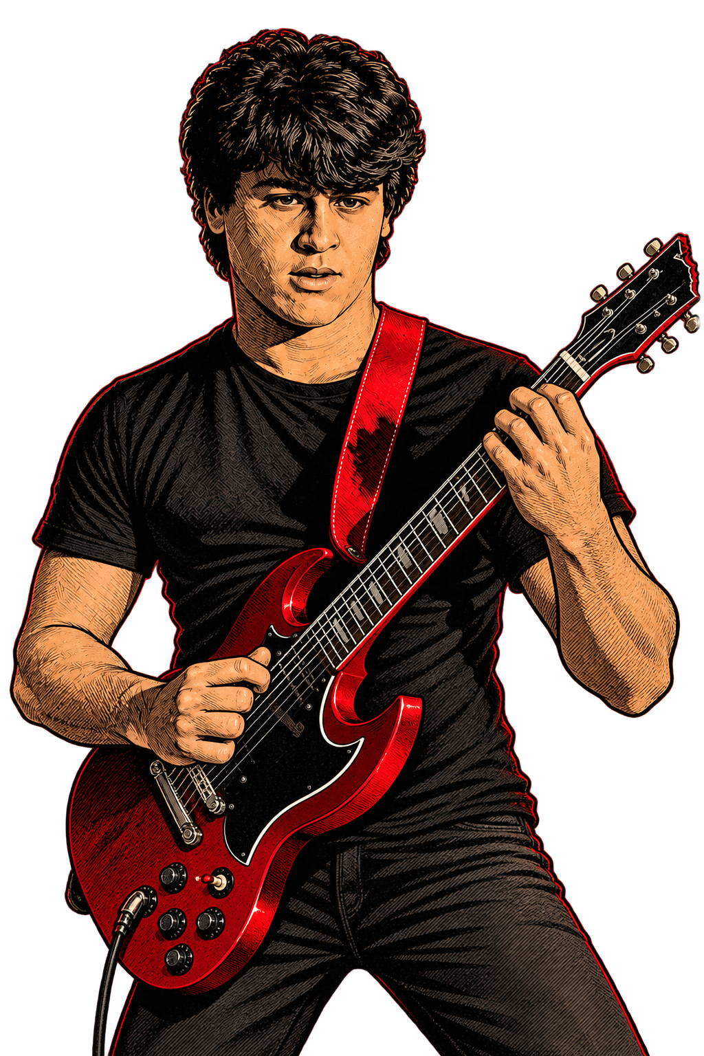 João B.Bad tocando guitarra